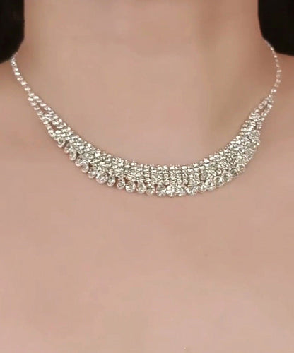 Fashion Silk Alloy Zircon Pendant Necklace
