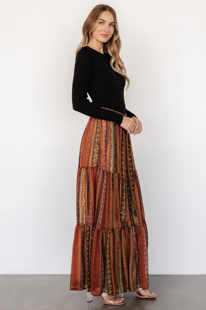 Emryn Sweater Dress | Black + Multi Print