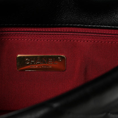 Lambskin Quilted Medium Chanel 19 Flap Black