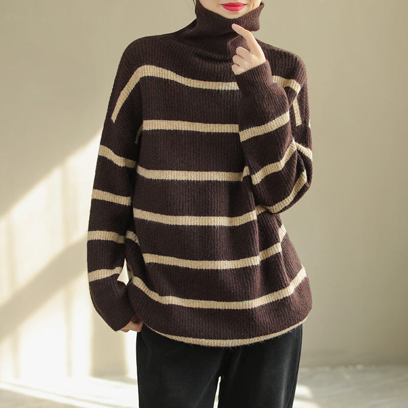 Winter Casual Fashion Turtlekneck Knitted Sweater
