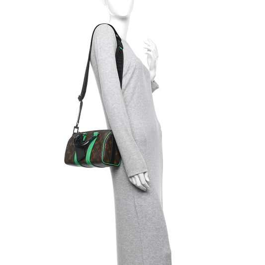 Monogram Macassar Keepall Bandouliere 25 Minty Green