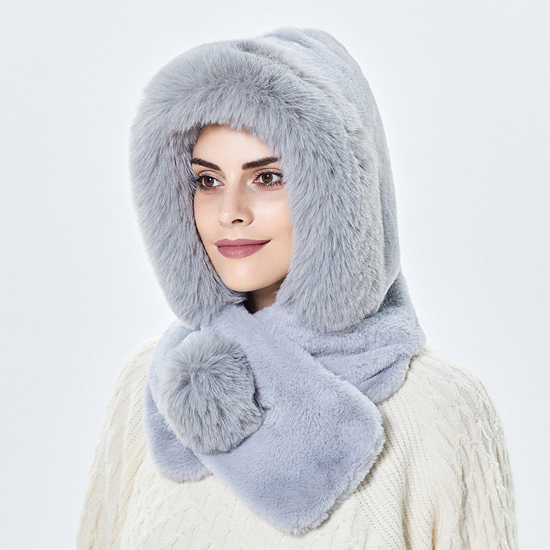 Women Winter Solid Plush Warm Hats