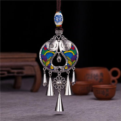 Women Vintage Floral Silver Fashion Long Necklace