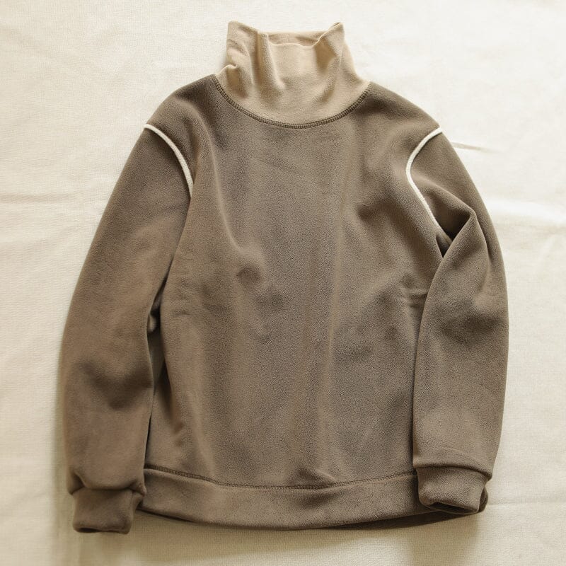 Winter Fashion Patchwork Loose Warm Fleece Sweater