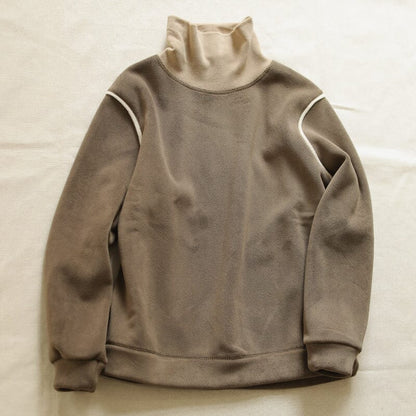 Winter Fashion Patchwork Loose Warm Fleece Sweater