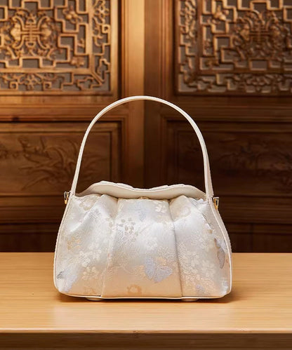 Chinese Style Beige Jacquard Versatile Tote Bag