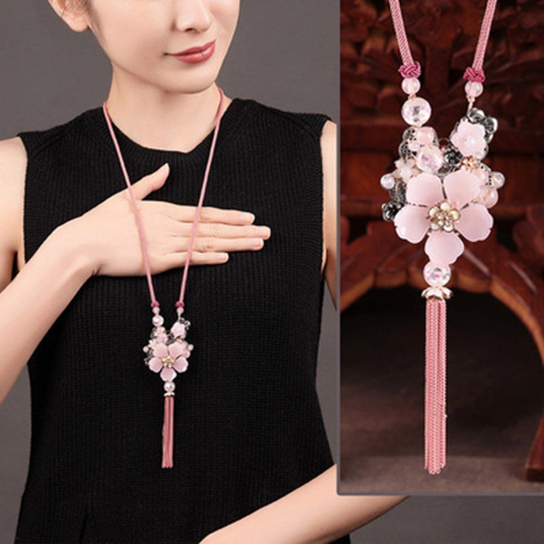 Women Retro Ornament Chain Simple Pendant Accessories Necklace