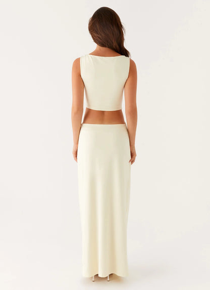 Lilabelle Twist Maxi Dress - Yellow
