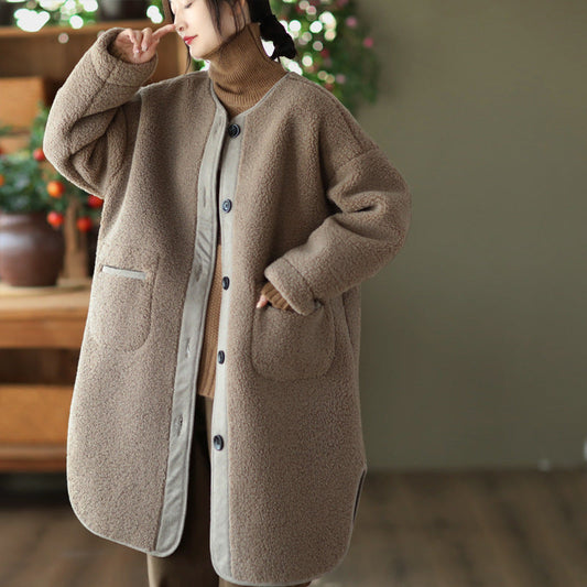 Fashion Mid-Length Sherpa Thermal Jacket