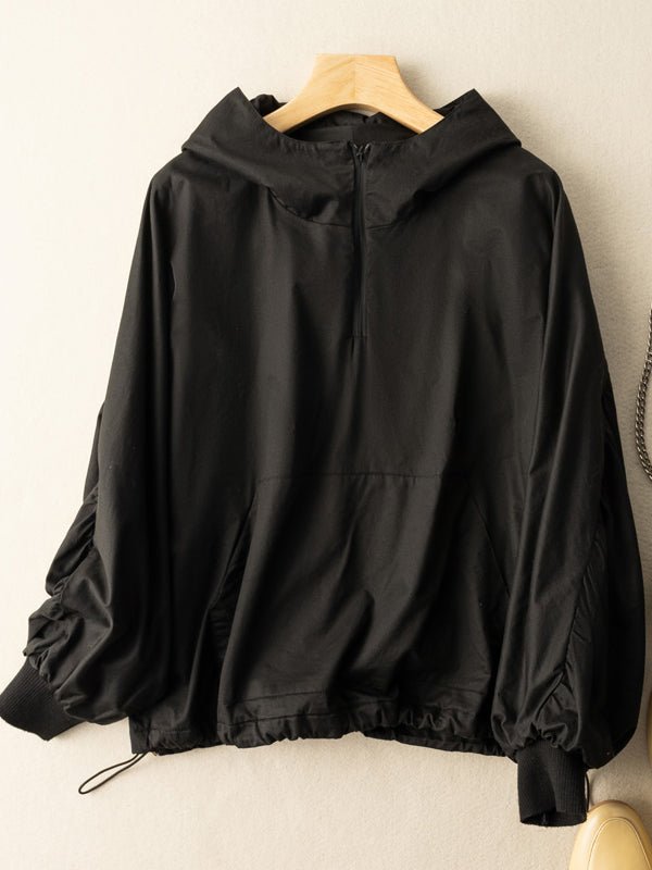 100% Natrual Fabric Literature And Art Vintage Loose Top Hoodie