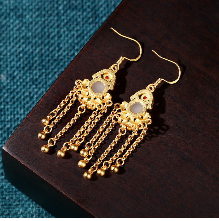 Literary Vintage Tassel Earrings