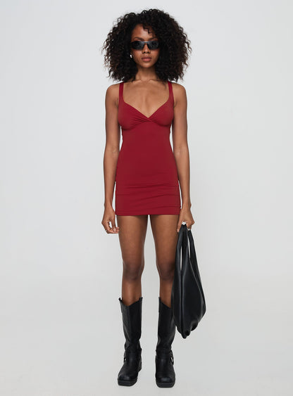 Wandella Mini Dress Red