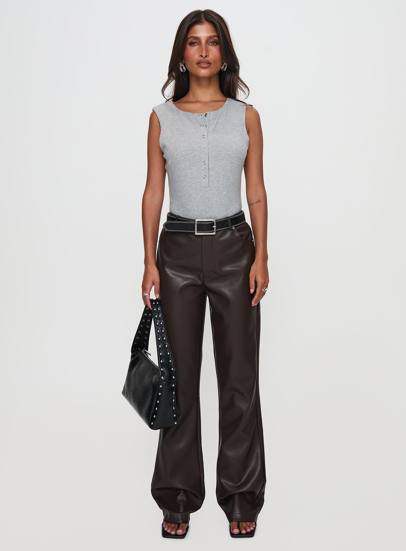 Nolene Low Rise Pants Chocolate