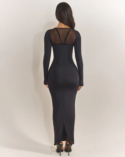 Sexy Long Sleeve Low-Cut Slim Fit Hip Skirt