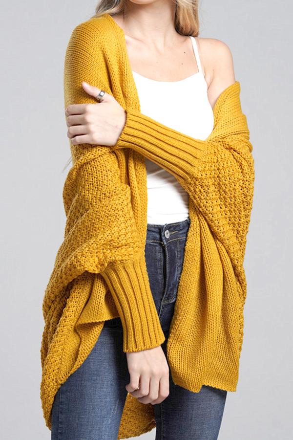 Colbie Dolman Cardigan - Khaki
