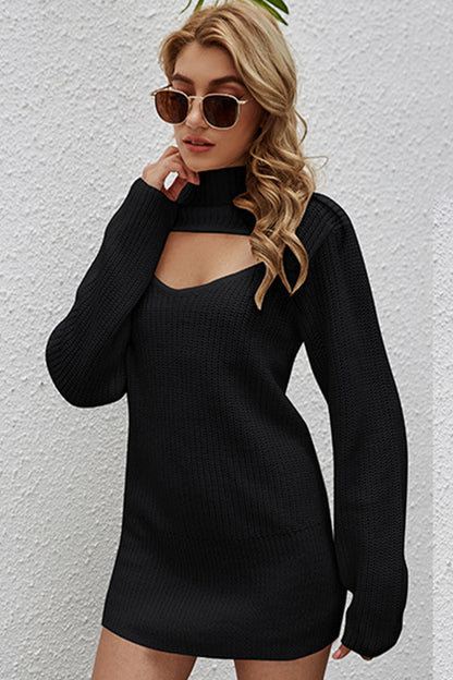 Striped Contrast Hole Knitted Pullover
