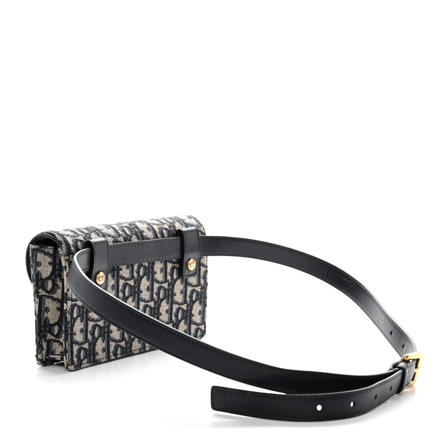 Oblique Saddle Belt Bag Blue