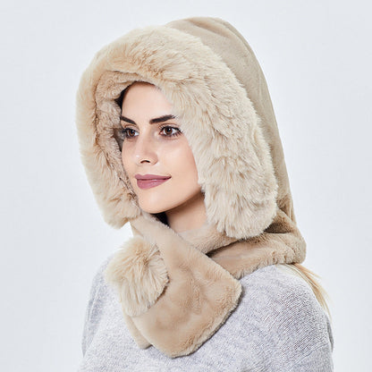 Women Winter Solid Plush Warm Hats