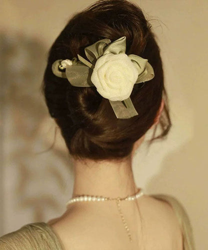 Elegant Purple Plastic Patchwork Tulle Floral Hairpin
