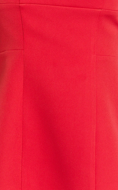 Catharine Mini Dress - Strapless A Line Dress In Red