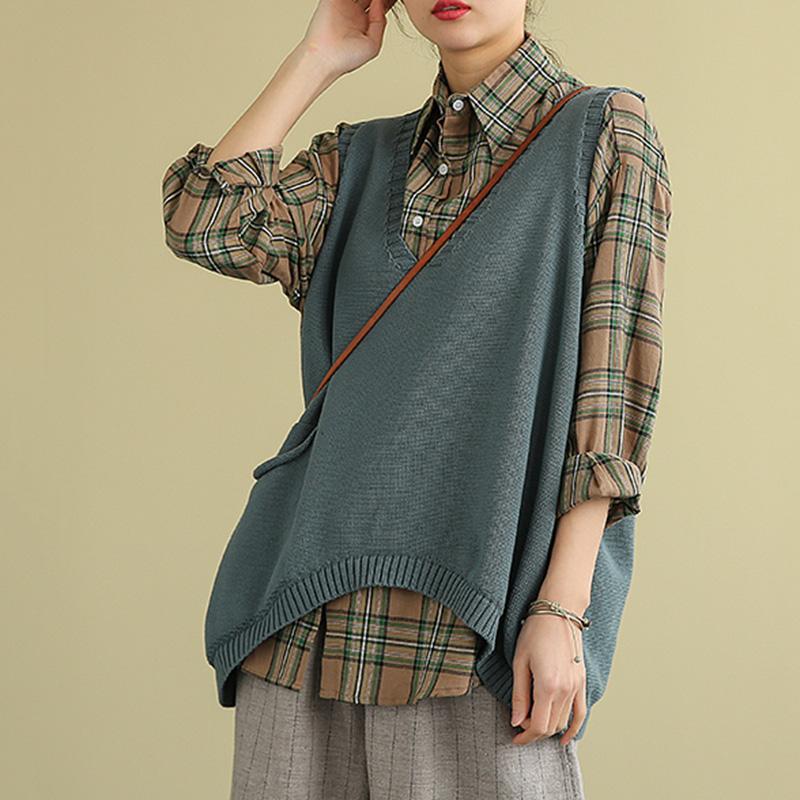 Women's Retro Knitted Pullover Sweater Vest