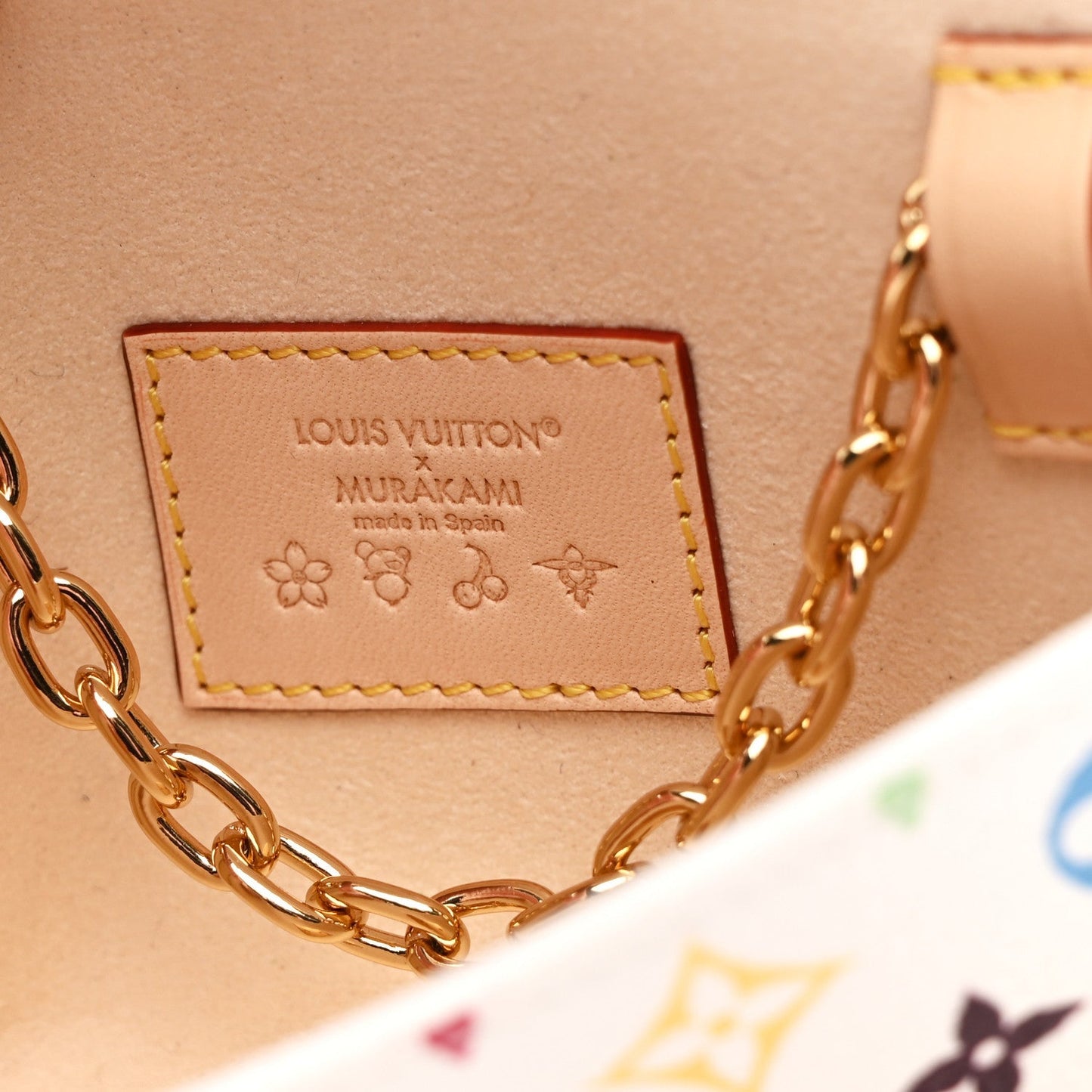 LV X TM Monogram Multicolor Pouch Metis Belt White