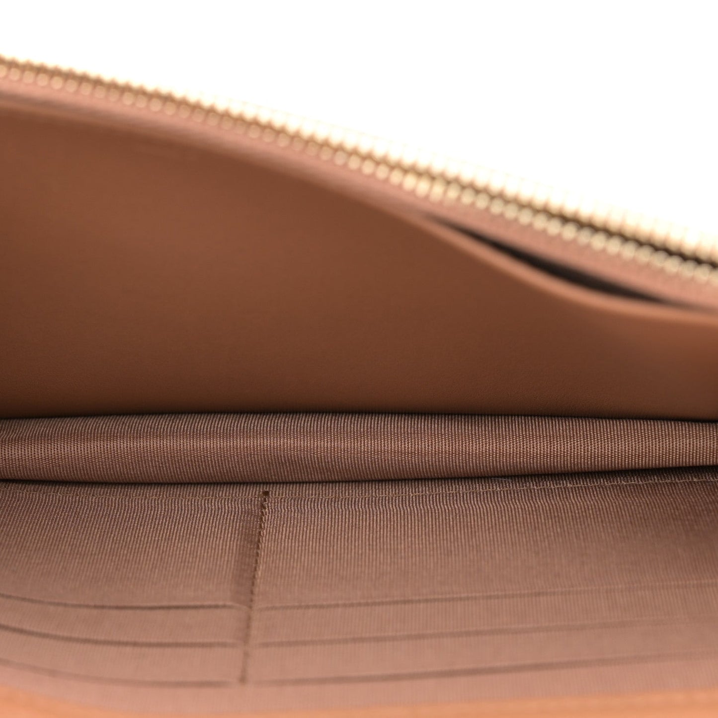 Caviar Quilted Golden Class Wallet On Chain WOC Beige