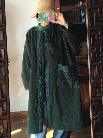 Women Spliced Mid Length Baggy Padded Coat