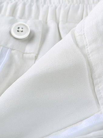 Loose Linen High Waist Solid Straight Trousers