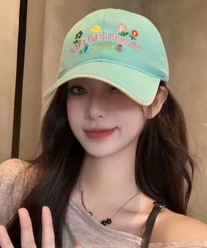 Stylish Red Embroidered Versatile Baseball Cap Hat