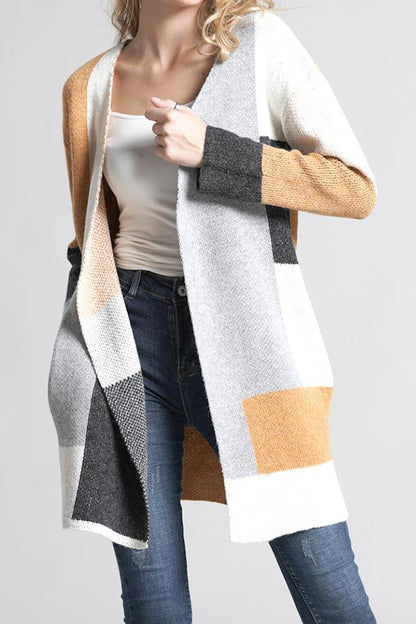 Knit Multi color Long Sleeve Cardigan