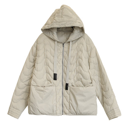 Women Winter Casual Loose Hooded Down Coat