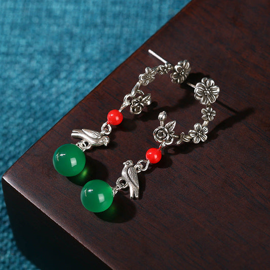Niche Design Vintage Distressed Craft Mosaic Earrings