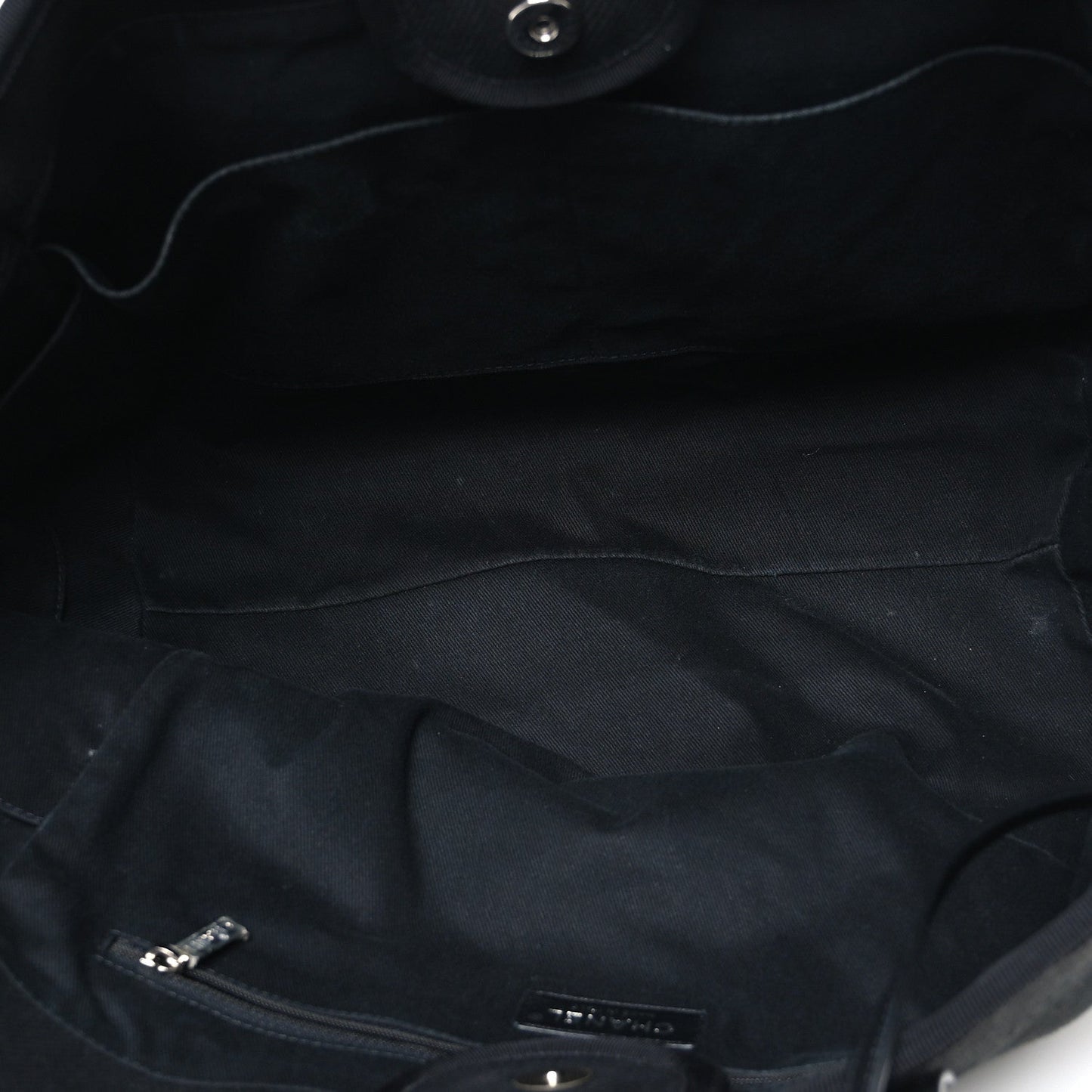 Canvas Pearl Medium Deauville Tote Black