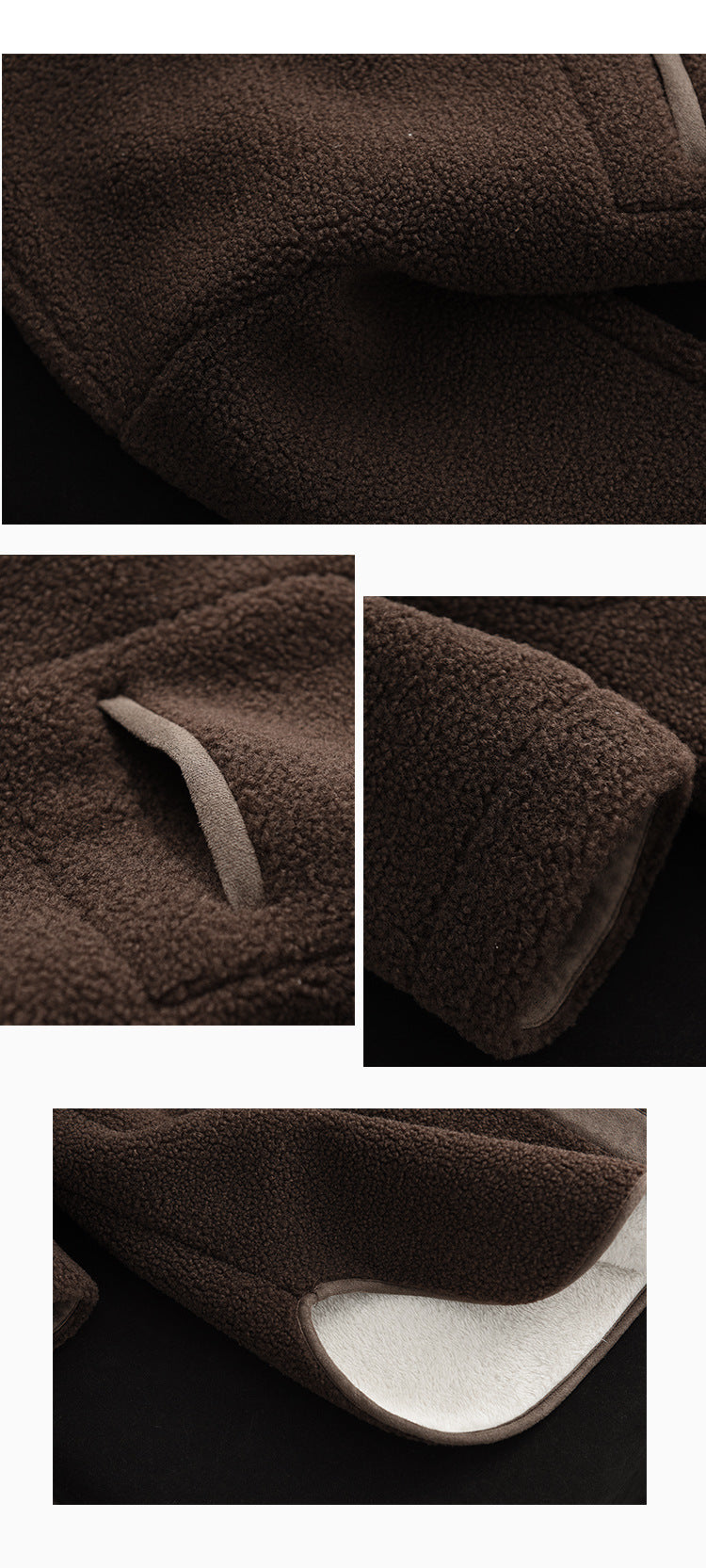 Fashion Mid-Length Sherpa Thermal Jacket