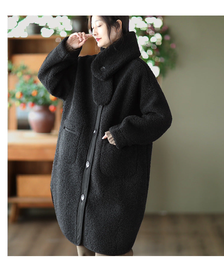 Fashion Mid-Length Sherpa Thermal Jacket