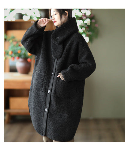 Fashion Mid-Length Sherpa Thermal Jacket