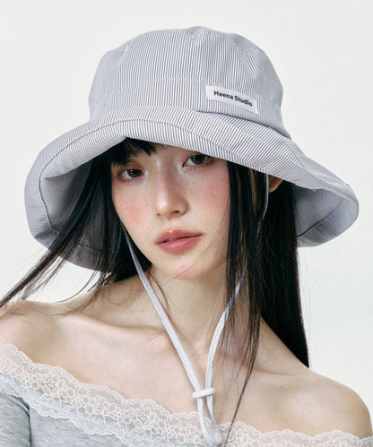 Japanese Style Striped Breathable Thin Bucket Hat