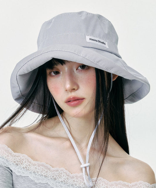 Japanese Style Striped Breathable Thin Bucket Hat