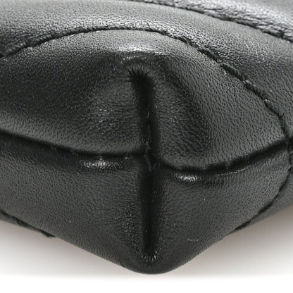 Calfskin Matelasse Mini GG Marmont Chain Bag Black