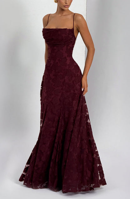 Francis Maxi Dress - Cherry Lacquer(__Limited Stock - Handmade to Order)