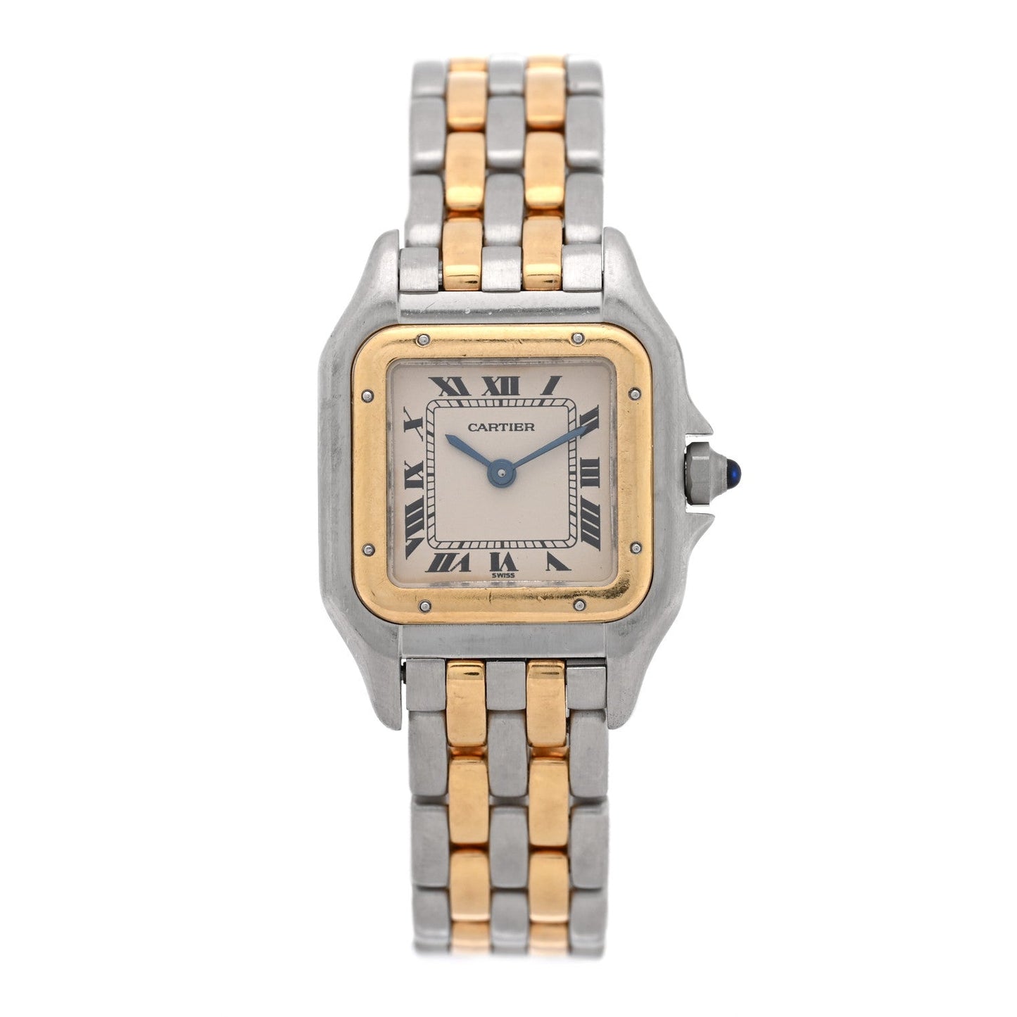 Stainless Steel 18K Yellow Gold 22mm Panthere Quartz Watch