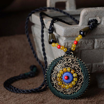 Handmade Ethnic Style Necklace Agate Chain