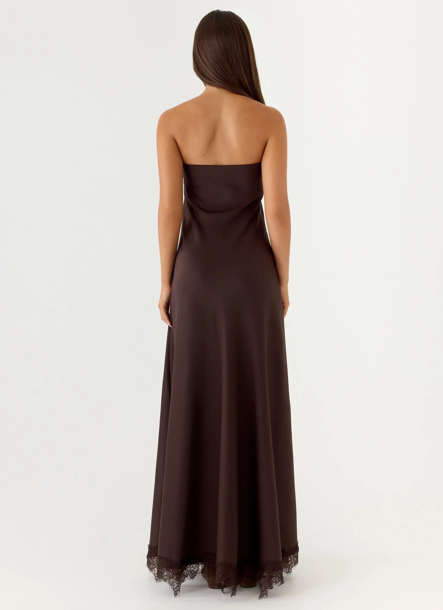 Kayleigh Strapless Maxi Dress - Chocolate Torte