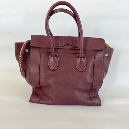 Celine burgundy leather Envelope Luggage Bag