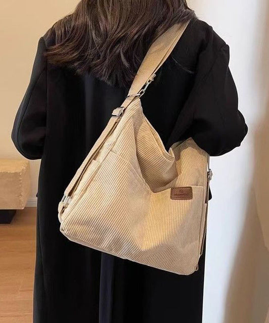 Vintage Brown Large Capacity Corduroy Versatile Shoulder Bags