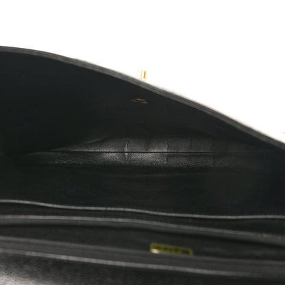 Caviar Quilted Briefcase Laptop Bag Black