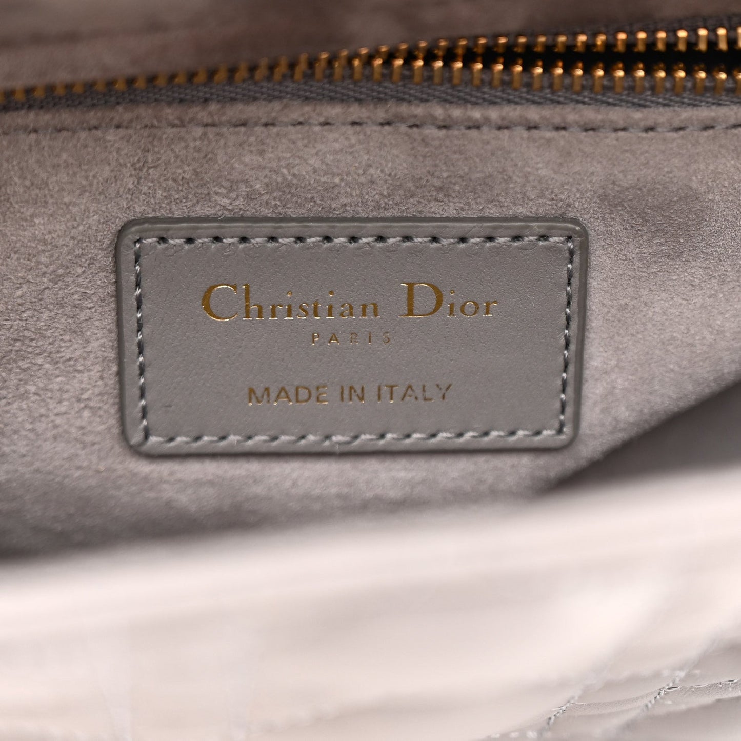 Lambskin Cannage Small My ABCDior Lady Dior Grey