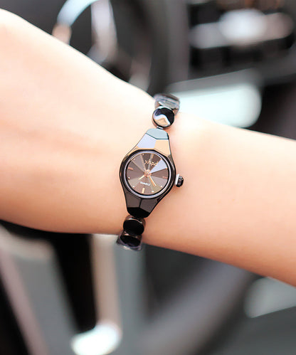 Stylish Purple Alloy Crystal Quartz Movement Watches