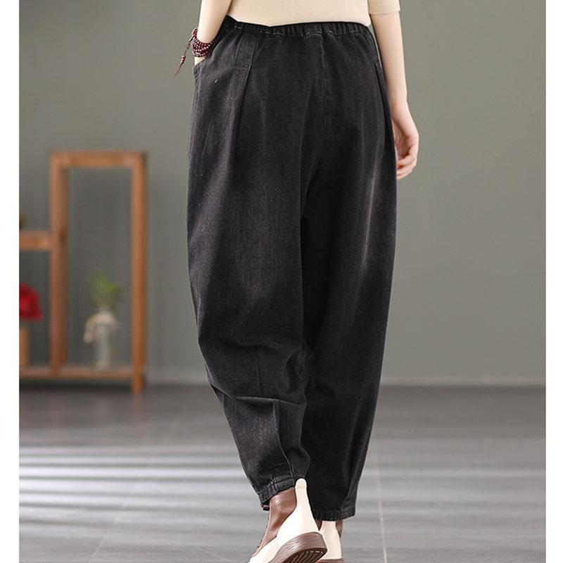 Autumn Vintage Plus Size Casual Cotton Denim Pants